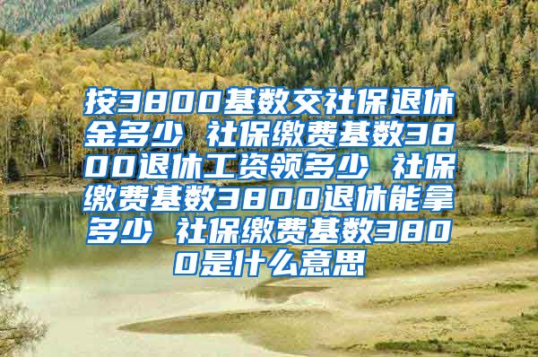 按3800基数交社保退休金多少 社保缴费基数3800退休工资领多少 社保缴费基数3800退休能拿多少 社保缴费基数3800是什么意思