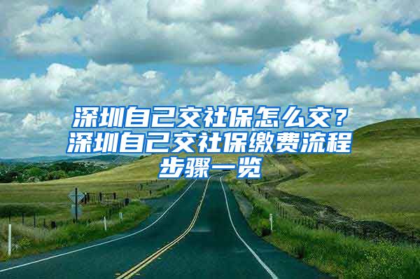 深圳自己交社保怎么交？深圳自己交社保缴费流程步骤一览