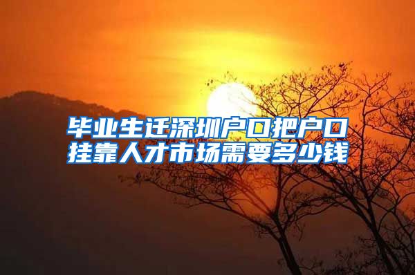 毕业生迁深圳户口把户口挂靠人才市场需要多少钱