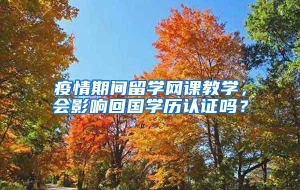 疫情期间留学网课教学，会影响回国学历认证吗？