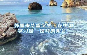 外国来华留学生：在中国学习是“独特的机会”