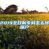 2019全日制专科怎么转深户