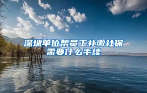 深圳单位帮员工补缴社保需要什么手续