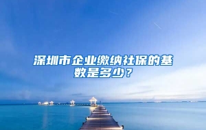 深圳市企业缴纳社保的基数是多少？