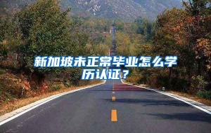 新加坡未正常毕业怎么学历认证？