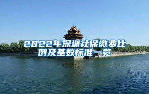 2022年深圳社保缴费比例及基数标准一览