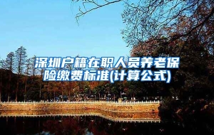 深圳户籍在职人员养老保险缴费标准(计算公式)