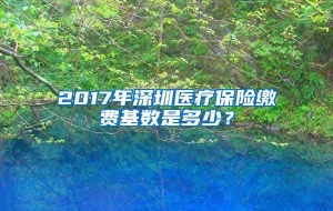 2017年深圳医疗保险缴费基数是多少？