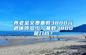 养老金交费基数3800元退休领多少？基数3800是几档？