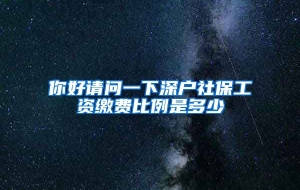 你好请问一下深户社保工资缴费比例是多少