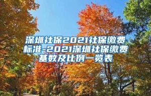 深圳社保2021社保缴费标准-2021深圳社保缴费基数及比例一览表