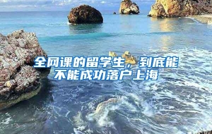 全网课的留学生，到底能不能成功落户上海