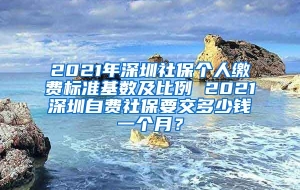 2021年深圳社保个人缴费标准基数及比例 2021深圳自费社保要交多少钱一个月？