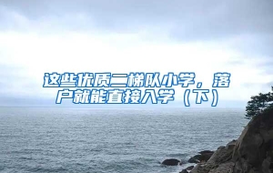 这些优质二梯队小学，落户就能直接入学（下）