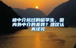 被中介坑过的留学生，国内外中介的差异？建议认真读完