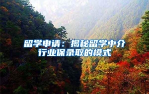 留学申请：揭秘留学中介行业保录取的模式