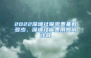 2022深圳社保缴费基数多少，深圳社保费用如何计算