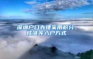 深圳户口办理采用积分、核准等入户方式